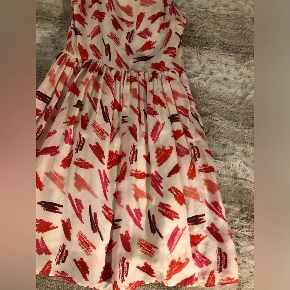 : : RACHEL ANTONOFF New w/ Tag Retro Style White & Scribble Sleeveless Dress : :